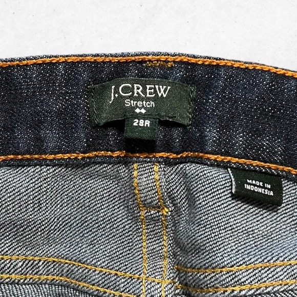 J. Crew Matchstick Jeans Dark Blue Women's 28 Regular Stretch Straight Low Rise - Picture 3 of 8